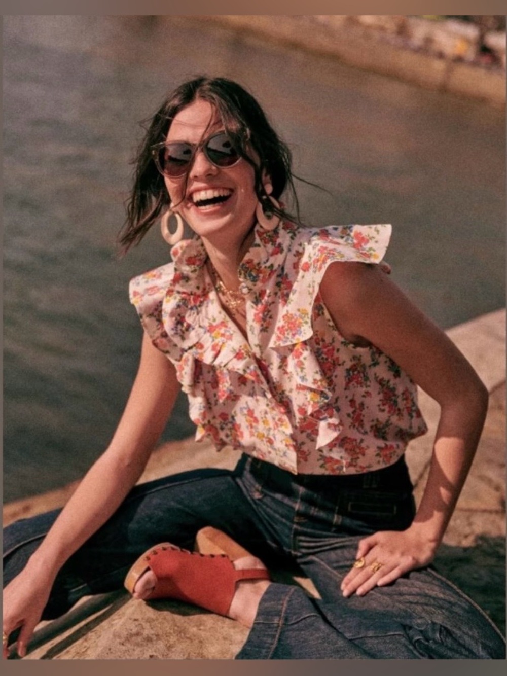 Sézane Chiara shirt (Secret Garden print)
Sizes: FR 44 | UK 16 | US 12